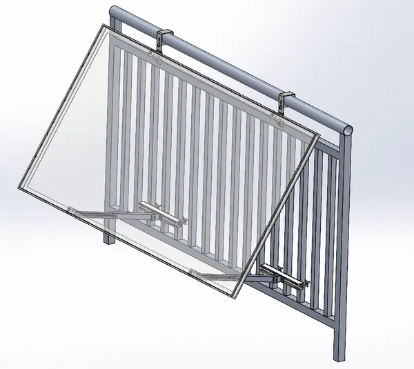 Jet-Line Balkonkraftwerkhalterung | Gel&auml;nder Befestigung | f&uuml;r 1 Solarmodul | Neigungswinkel 25-45&deg;
