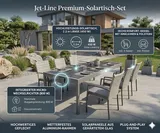 Jet-Line Solar Gartentisch 450 W Modul 6 St&uuml;hle & 800 W Wechselrichter - Bild 4 von 8