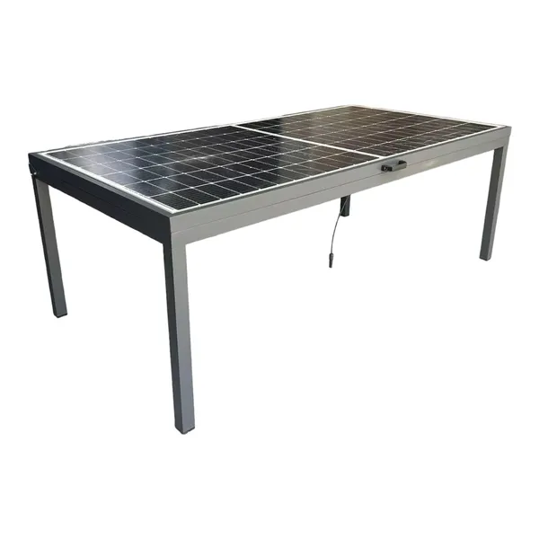 Jet-Line Solar Gartentisch Balkonsolar St&auml;nder 450 W Modul 6-Personen Tisch