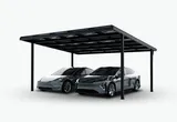 Solar Carport Doppelcarport Aluminium Rahmen ohne Module f&uuml;r zwei Fahrzeuge - Bild 3 von 11