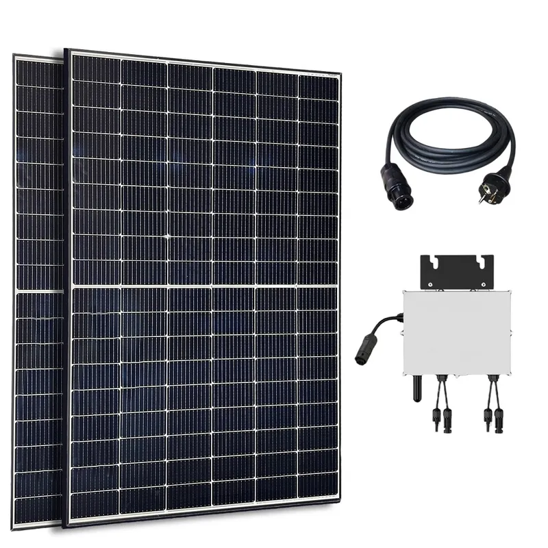 Balkonsolaranlage 830W (2x415 W) Module Solaranlage & 800 W Wechselrichter
