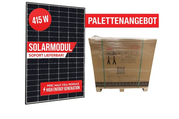 1 Palette 37 Stck. Solar Module 415 W black Frame 172,6 x 113,4 x 3 cm
