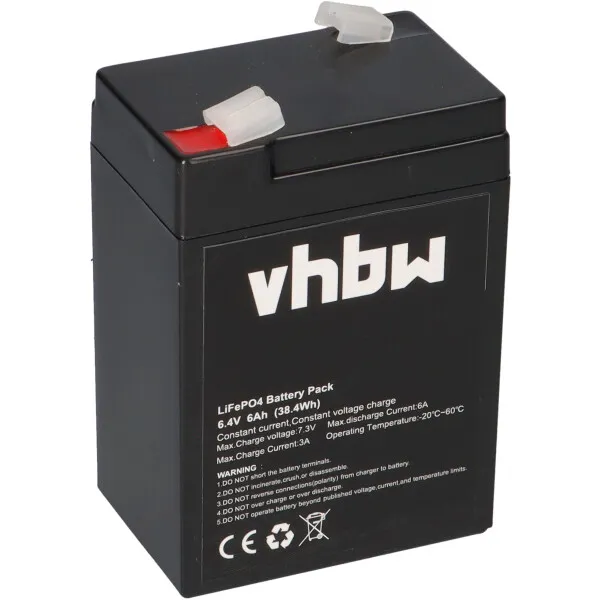 LiFePO4-Akku 6,4V 6Ah - integriertes BMS