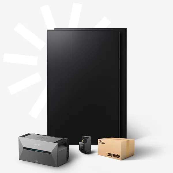 kleines kraftwerk Duo (BC) - 960Wp Balkonkraftwerk mit Speicher Anker SOLIX Solarbank 2 AC