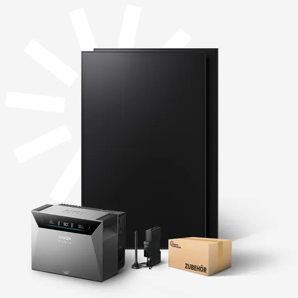 Duo (BC) - 960Wp Balkonkraftwerk mit Speicher Anker SOLIX Solarbank 4 Pro