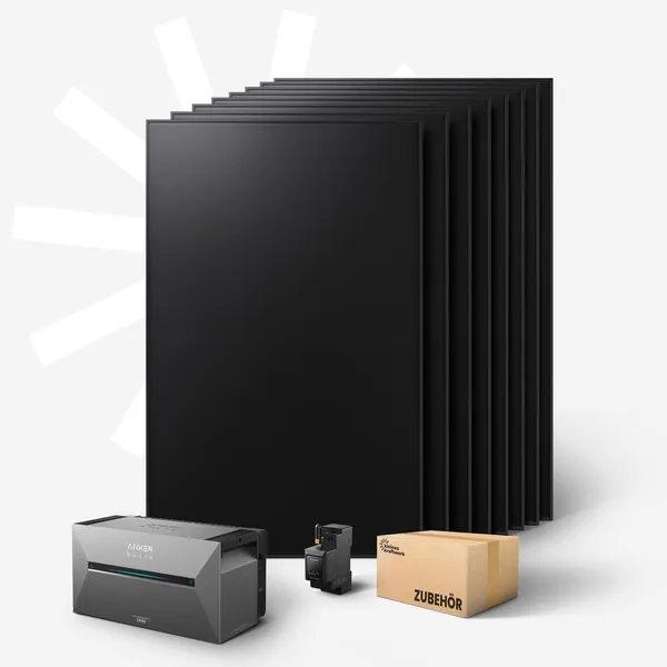 Okta (BC) - 3840Wp Balkonkraftwerk mit Speicher Anker SOLIX Solarbank 3 Pro