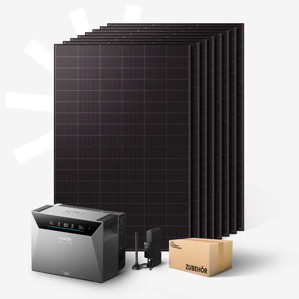 Okta XL - 4000Wp Balkonkraftwerk mit Speicher Anker SOLIX Solarbank 4 Pro