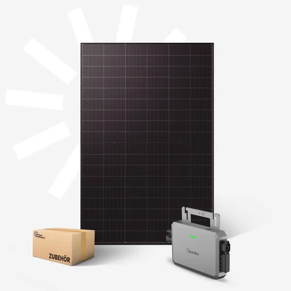 Single XL - 500Wp bifaziales Balkonkraftwerk mit 800W Wechselrichter