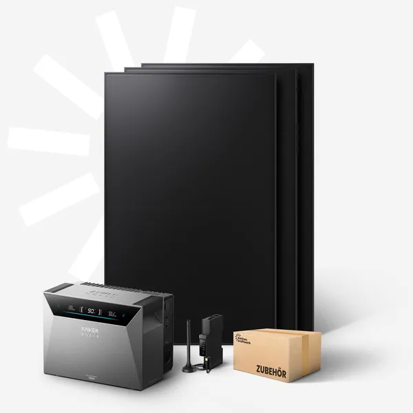 Trio (BC) - 1440Wp Balkonkraftwerk mit Speicher Anker SOLIX Solarbank 4 Pro
