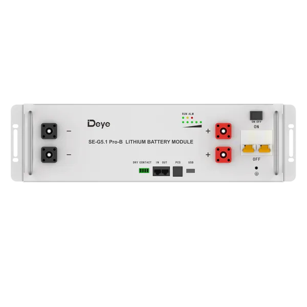 Deye SE-G5.1 Pro-B Lithium (LiFePo4) Batteriemodul / 5,12kWh / 100Ah / 48V / inkl. Zubehör