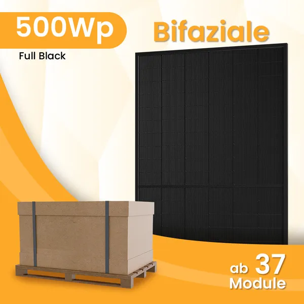 Sunpro 500Wp Bifaziales Glas-Glas Solarmodul – Palette mit 37 Modulen, by Powerness