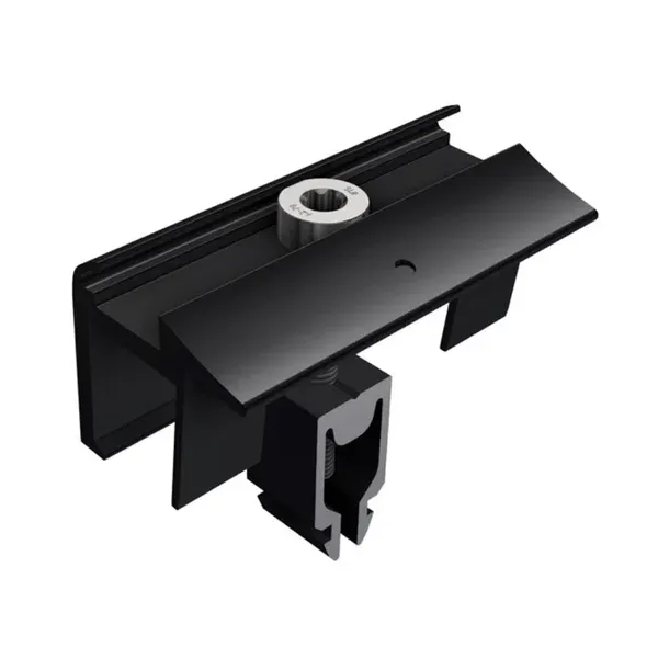 SL Rack 96162-01 Endklemme mit Erdung 28-45mm schwarz eloxiert