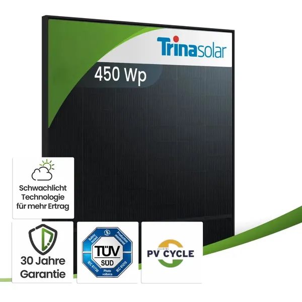 Trina 450Wp Vertex S+ TSM-NEG9R.25 Glas-Glas Fullblack