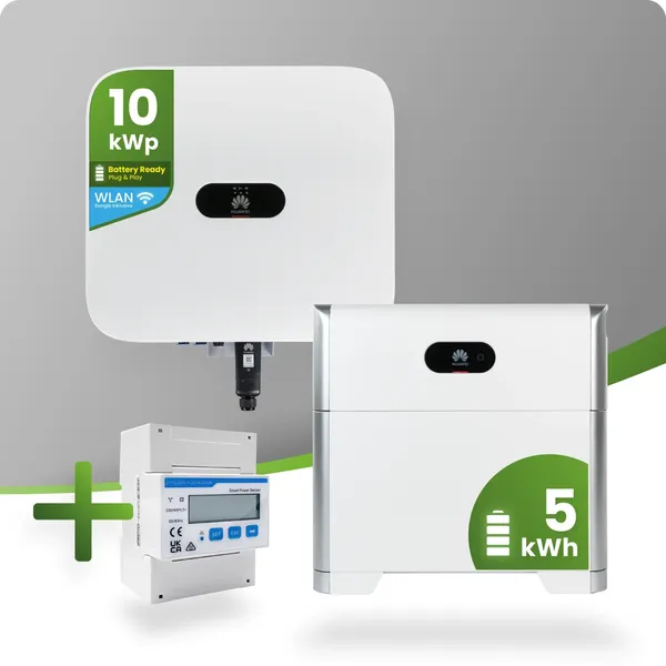 Huawei PV-Paket mit 10kW Hybrid-Wechselrichter und 5kW Speicher inklusive Smart Meter