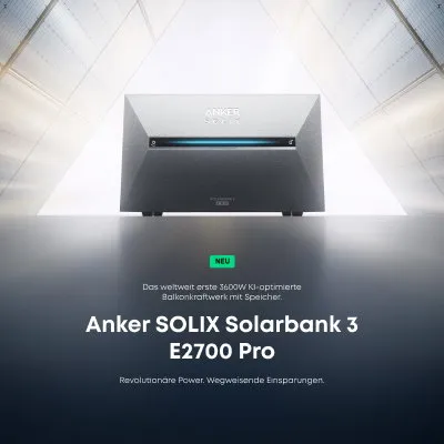 Anker SOLIX Solarbank 3 E2700 Pro Speicher für Balkonkraftwerke