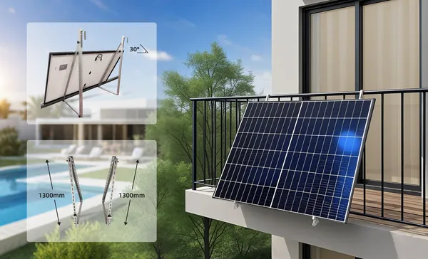 SunEnergyXT Solar 3-in-1 Modulhalterung Universalhalterung für Balkon, Terasse. Flachdach