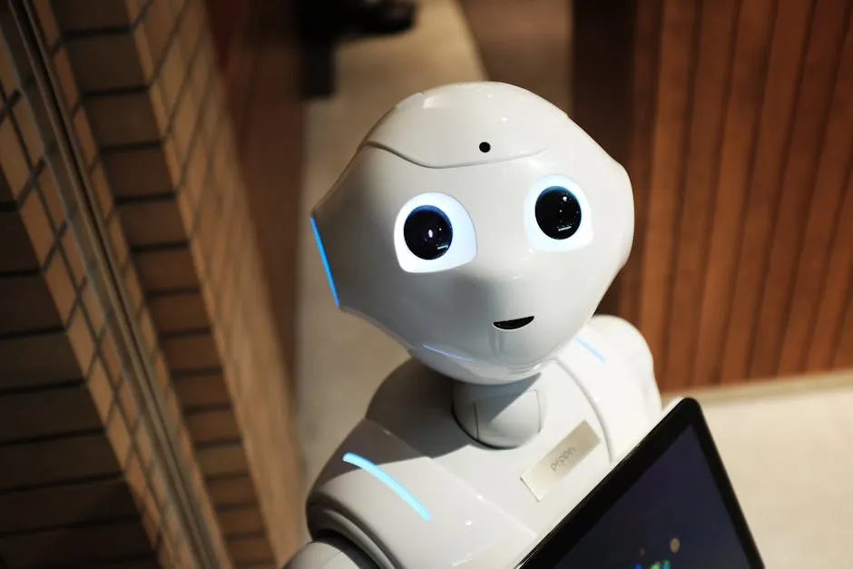Mähroboter auf einem gepflegten Rasen