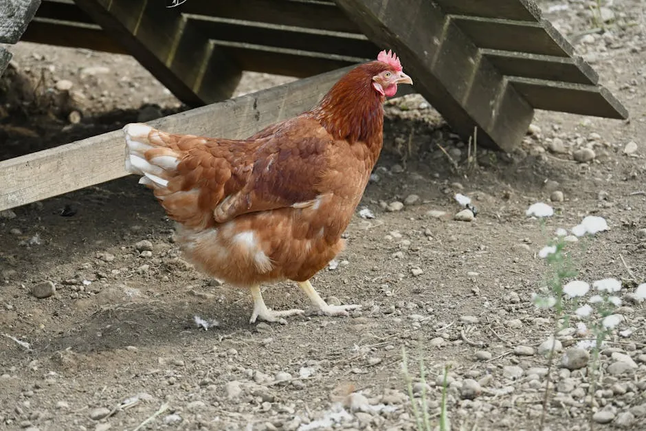 Hühnerstall auf dem Land im Freien