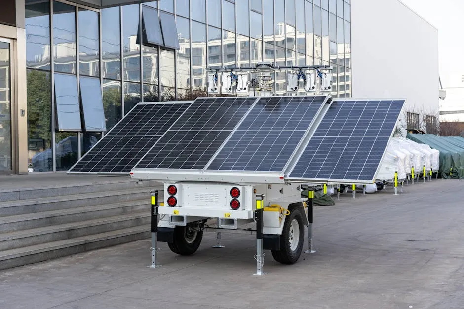 Mobile Solareinheit zur Stromversorgung im Freien
