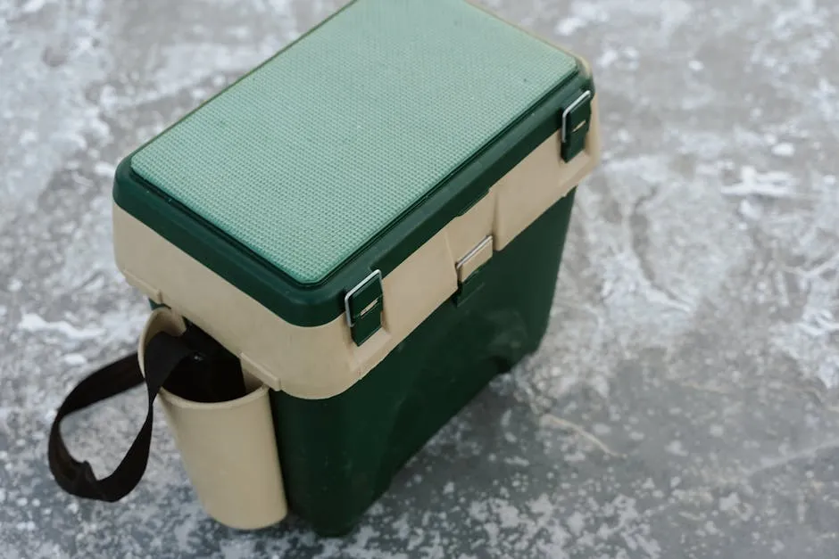 Kühlbox beim Camping im Freien