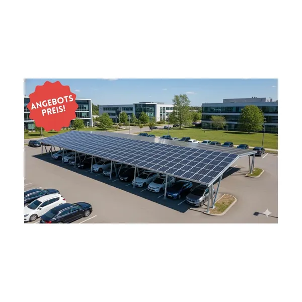 Carport CPHall, 32 x 17 m, Firsthöhe 4 m, Leistung ca. 123 kWp