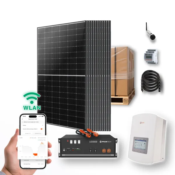5,3kW Solaranlage mit 4,8kW Speicher | 12x 445W+ Marken-Solarmodule + Solis Hybrid-Wechselrichter