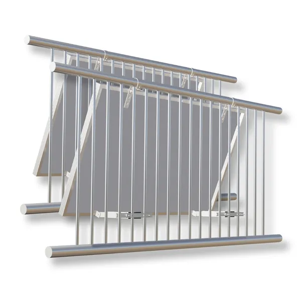 Balkonhalterung 2 Module bis 20° verstellbare Neigung
