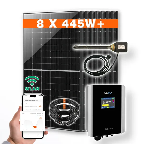 PV Heizstab Set 3,6 kW - Warmwasser mit Solarstrom ohne Einspeisung