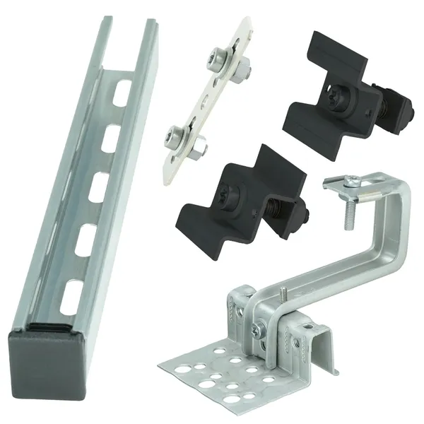 Unterkonstruktion - 6 PV-Module für Ziegeldächer