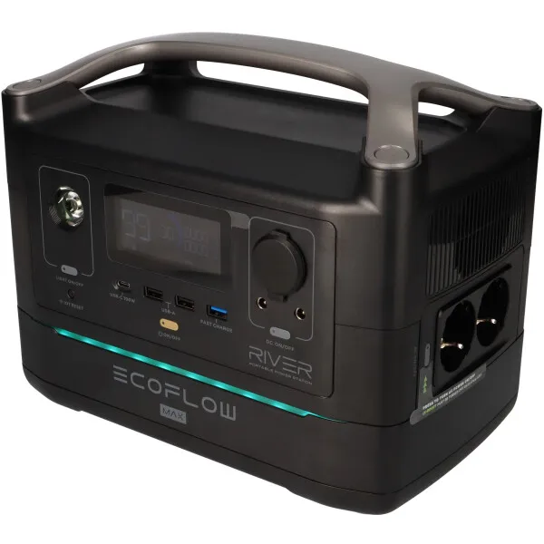 SET EcoFlow River MAX Powerstation mit Solartasche 180W