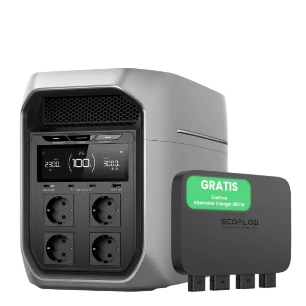 EcoFlow DELTA 3 Max Plus Set mit 500W Alternator Charger