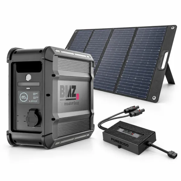 BMZ Solar-Komplettset 400 W mit POWER2GO LIFE 2.500 Wh & MPPT