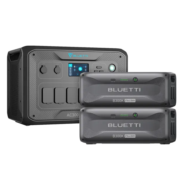 Bluetti AC300 5,5kWh Powerstation mit 2x B300K Speicher Home Backup 3000W