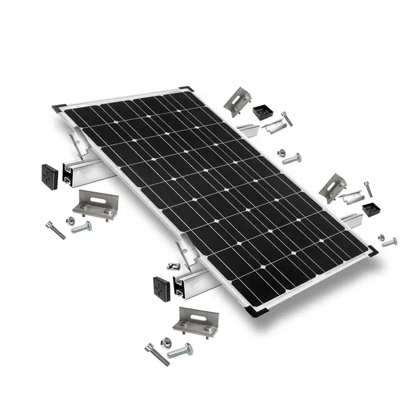 Befestigungskit mit Stehfalzklemmen für Schrägdachmontage 1 Solarpanel Rahmenhöhe 40mm