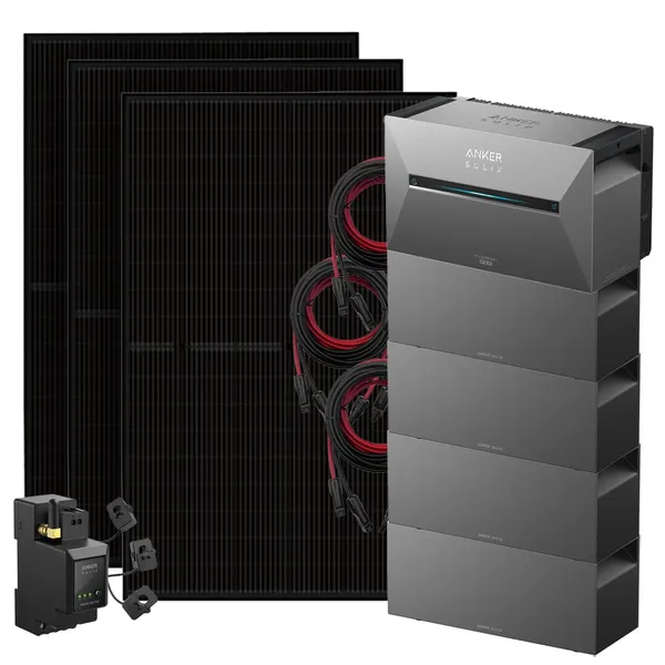 Anker 1350W Solix3 Balkonkraftwerk inkl. 13,44kWh Speicher E2700 BP2700 & Stromzähler