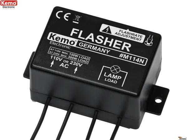 Kemo Blinker, langsam 240 V/AC, 110 V/AC M114N