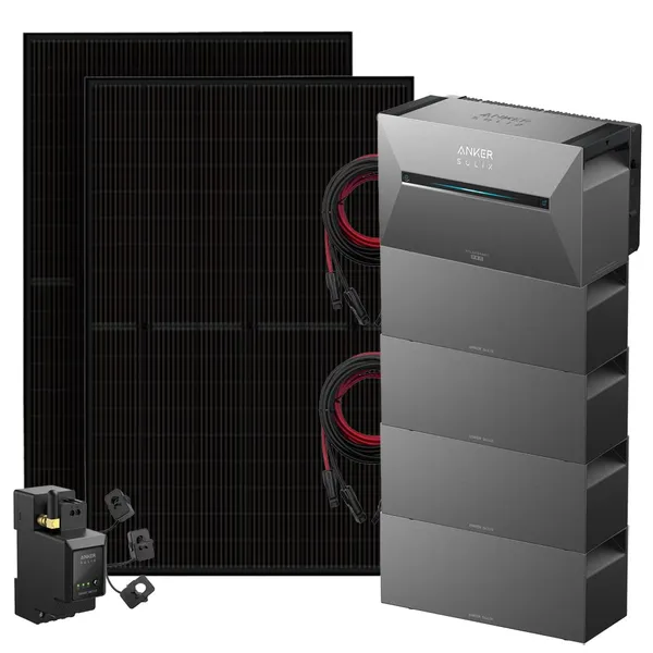Anker 900W Solix 3 Balkonkraftwerk inkl. 13,44kWh Speicher E2700 BP2700 & Stromzähler
