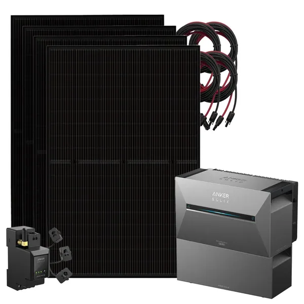 Anker 1800W Solix 3 Balkonkraftwerk inkl. 5,38kWh Speicher E2700 BP2700 & Stromzähler