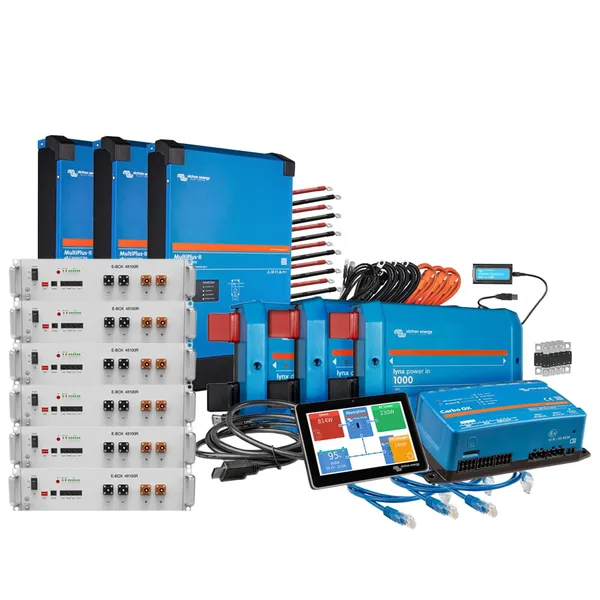 Offgridtec Backup-Kit Nachrüstsatz 30,7kWh mit Pytes 48100R-TE+ Akku Victron MultiPlus-II 48/5000 3-phasig
