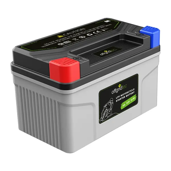 Offgridtec Motorradbatterie LiFePO4 12,8V 5Ah Starterbatterie YTX7A-BS, UTZ10S(MF), YTZ10S, UTX9-BS(MF)