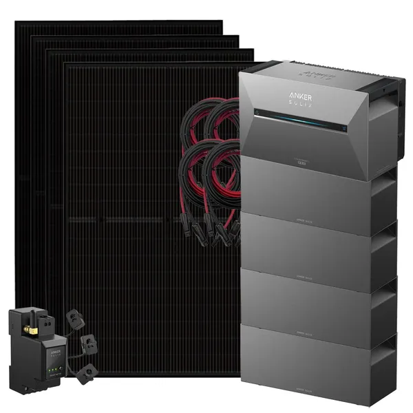 Anker 1800W Solix 3 Balkonkraftwerk inkl. 13,44kWh Speicher E2700 BP2700 & Stromzähler