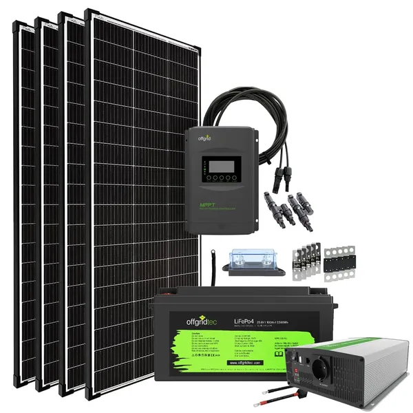 Offgridtec® Autark Pro XL 24V 800W Solaranlage - 2000W AC Leistung 100Ah LiFePO4 Akku
