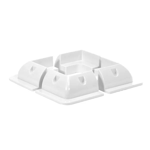 Offgridtec© ABS Eckprofil Set Heavy Duty weiß 150x150mm