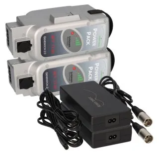 SET E-BIKE VISION Power Pack Ersatzakkus für Panasonic Deluxe-Antriebssystem 2x 36V 17Ah 612 Wh + 2x 4A Lader