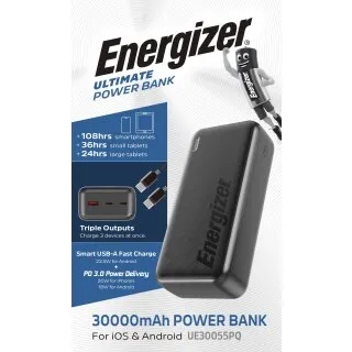 Powerbank 30000 mAh UE30055PQ USB-C PD 22,5W Schnellladen