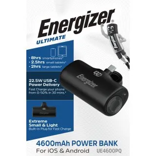 Mini Powerbank 4600 mAh UE4600PQ mit USB-C & LED Display