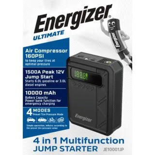 Jump Starter JE10001JP mit Kompressor & Powerbank 10.000 mAh